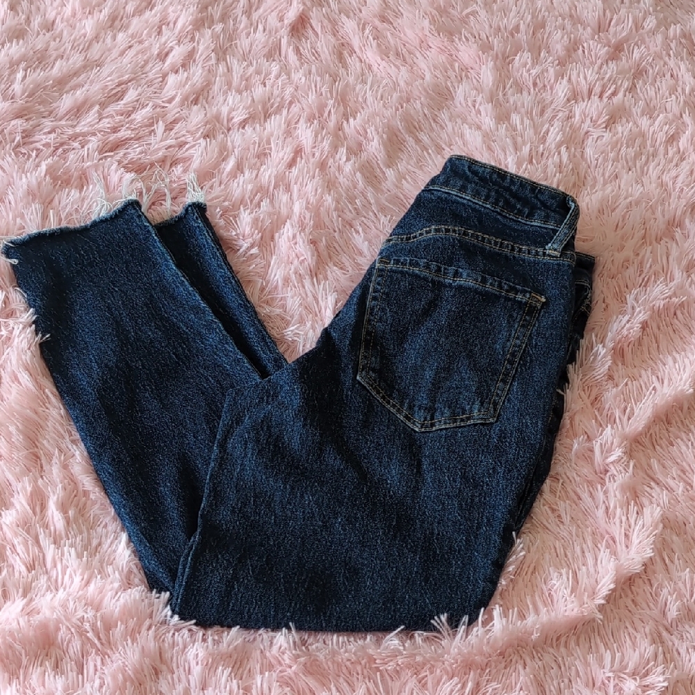 Old Navy Dark Blue Ankle Jeans